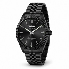 BRAND NEW Invicta Men’s Black Dial Stainless Steel Bracelet Quartz 45mm Watch