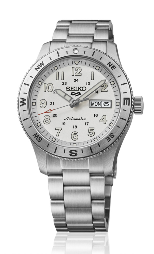 NEW Seiko 5 Sports Field 41mm White Dial Stainless Steel Band Watch HDB007 Japan