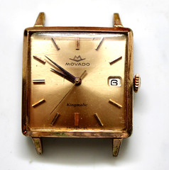 Vintage Movado Kingmatic Rose Gold Plate 1950’s Men’s Wrist Watch 28 Jewel,Runs