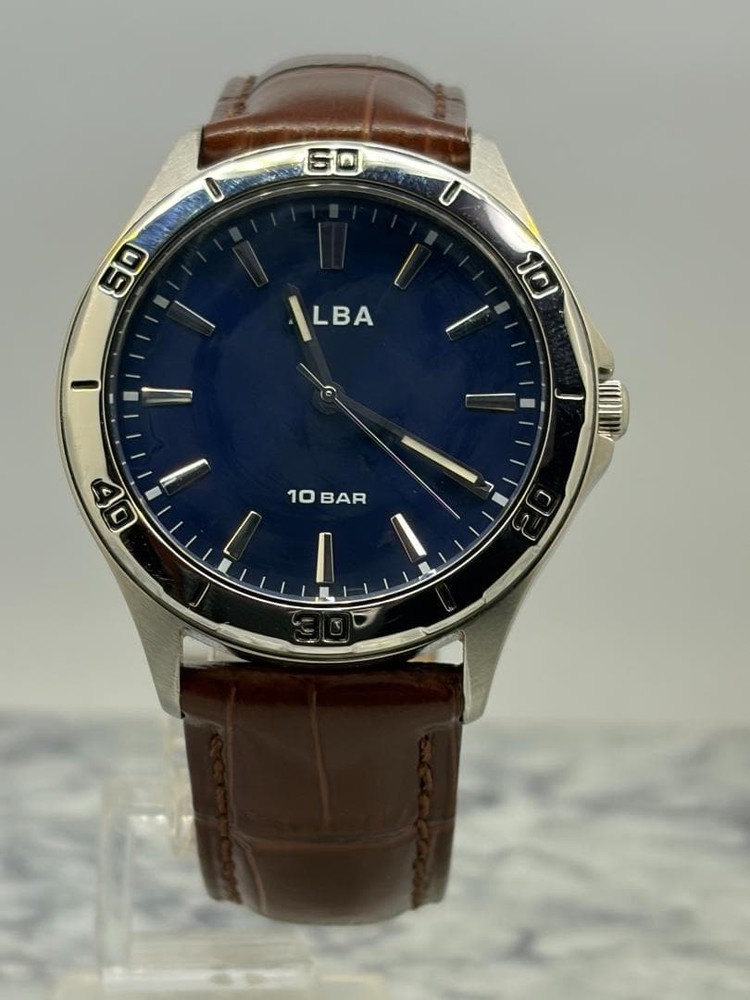 ALBA VJ21-KNF0 Quartz Blue Dial Watch Wrist 20cm From Japan