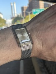 Vintage Juvenia Watch AMÉRICAINE Gondolo Intigrated Bracelet Mid Century Modern