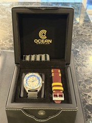 NIOB Ocean Crawler Core Diver – Spring Time – Full Lume Blue – 2 Straps Included