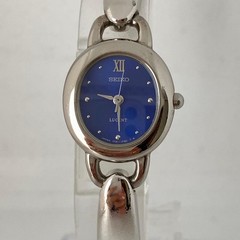 SEIKO LUCENT Watch Blue Dial Oval Accessory Watch