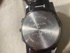 Woman’s Black Stainless Steel Watch With Fold Clasp