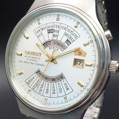 Orient Multi-Year Calendar Automatic White Dial Watch Used