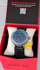 Invicta – CORDUBA – Black Nylon Strap – Brushed Gray Case / Blue mens watch
