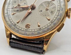 Baume & Mercier 3921 18K Gold 1950s Chronograph Landeron 148 36mm