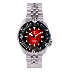 Tandorio 41mm Sapphire 20ATM Luminous Automatic NH35 Men Watch Steel Band Date