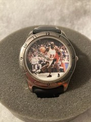 Vintage Wilson Michael Jordan # 23 39 mm Silver Tone Black Red Band Watch