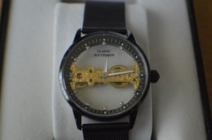 Succession Automatic Mechanical Movement Watch with Black Stainless-Steel Strap
