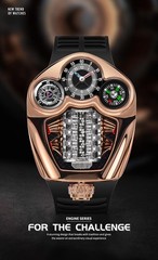 Pindu Design New Engine Series Quartz Watch Men Top-luxurious Stainless Steel