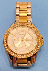 WOMEN’S FOSSIL RILEY MULTIFUNCTION TWO-TONE WATCH MODEL ES 3204 #234