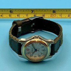 BIJOUX TERNER Women’s Field Wristwatch Japan Movt Leather Band Works New Battery