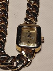 Joan Rivers XXV Double Wrap Curb Link Wrist Watch Bracelet Choker Necklace 14″