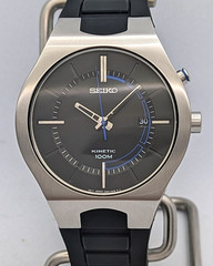 Seiko Recraft SKA651 Kinetic 100M 5M82-0AL0 Black Blue | New Capacitor & Box