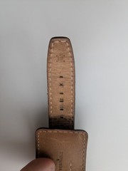 Celine Paris gold tone brown leather strap watch swiss made