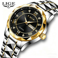 Men Business Watch Quartz Luminous Steel Date Waterproof Man Wristwatch Boxed