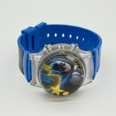 Kid’s BATMAN Flip-Top Hidden Light Up Digital LCD Watch, Blue Resin Band, Runs