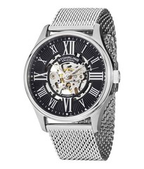 Legacy Black Dial/ Silver Stainless Steel Skeleton | Black Dial Wristwatch 747M.