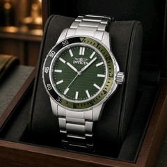 New Invicta Specialty Gramercy Men’s Watch 45mm Green Dial Steel NIB
