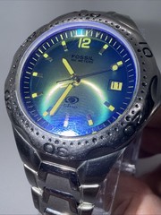 Fossil Blue Sunburst Dial Date Quartz Working AM 3520