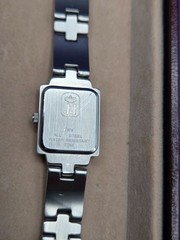 Jules Jurgensen 8 Diamond Ladies Diamond Quartz Watch Blue Dial 7766 W/Tags-Box