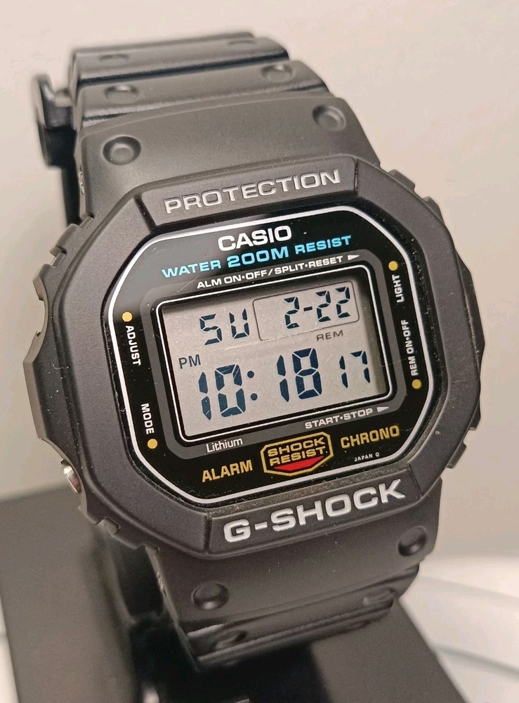 Vintage 1987-1994 Casio G-Shock DW5600C (901) Mens Watch New Bezel, Strap & Bat