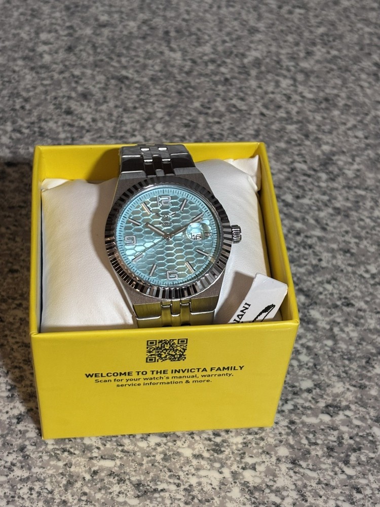 Invicta Specialty 40mm Men’s Watch Steel Teal Flame Fusion Crystal 69859