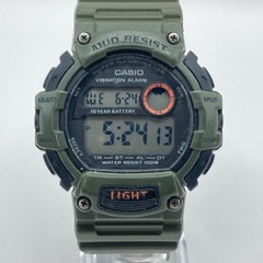 Casio Men’s Watch 3463 TRT-110H Green Vibration Alarm 47mm Dual Time Mud Resist