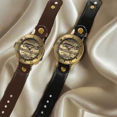 Mens Music Symbol Quartz Watch Vintage Look