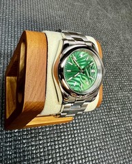 Custom Made 39mm Watch with Green Palm Dial, NH35A TMI Movement