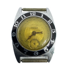 Vintage 24mm Restar Enamel Men’s Mechanical Wristwatch 88 Chrome Rusted