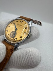 Vintage USSR Soviet Era Watch Pobeda Bronze Dial 2MchZ 1955 years Chrome Case