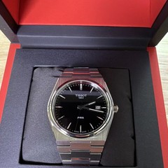 Tissot PRX Quartz Black Dial 40mm Date Sapphire Steel Bracelet 100m w/ Box