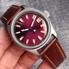 36mm Titanium Sapphire Glass 20ATM Japan NH35A Auto Sunburst Dial Mens Watch
