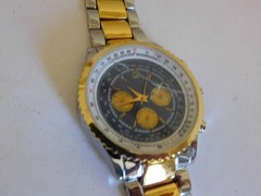 GENTS HABANO WATCH MODEL # Z618. ONLY THE TIME WORKS. NEEDS CRYSTAL. Sku #3-77