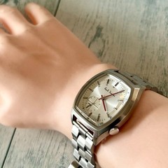 Paul Smith watch silver tonneau shape size 7 Used from Japan