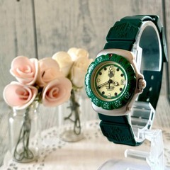 TAG Heuer Formula 1 372.508 Green Bezel Quartz Watch No BOX From Japan