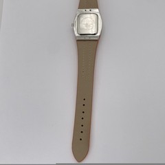 Charles Luke Tonneau Watch Orange Dial Japan Movt Stainless Back No.1029 Strap
