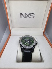 NXS Travis Pastrana Kadono Men’s Quartz 45mm Leather Strap Date w/ Box