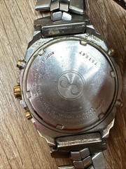 Seiko Chronograph 7T32-7E49 Sport Two Tone Panda Mens Watch Water Resistant 200M