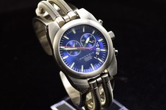 ANDROID Hydraumatic AD430 41mm Chronograph Blue Dial WR 50M Quartz Men’s WATCH
