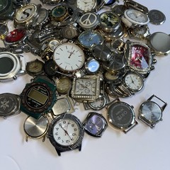 Lot Of Face Watches Various Styles Mixed Not Tested No Bands Parts Only Over 3lb