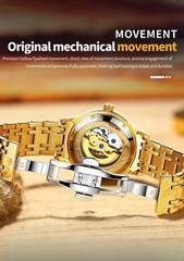 OLEVS 9901 Fashion Multi-functiom Accurate Transparent Vintage Mechanical Watch