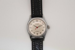 MEPA 17 Jewel Swiss Manual Wind | Vintage 1950s Military Style | Sharkskin Band