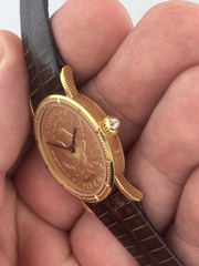 CORUM 25mm Mechanical 22k Solid Yellow Gold 5 U.S Doller Coin 1901 Egal 18k Case