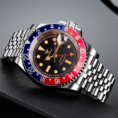 New 20ATM Tandorio 40mm Diver Sapphire Glass NH34A GMT Automatic Men’s GMT Watch