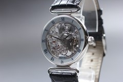 Vintage.[MINT] epos 3347 Skeleton Roman Silver Manual Mens Watch From JAPAN