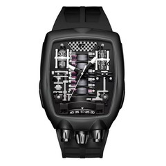 Skeleton V16 Engine Watch Men Mechanical Retro Racing Sport
