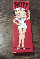 Betty Boop Nurse HOT! Watch Womens 31mm Red Leather Strap Open Box